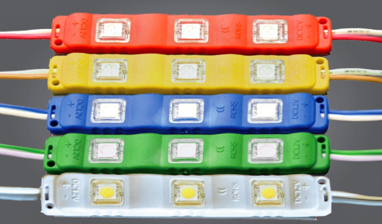 	Színes foglalatú színes LED modul 12V	